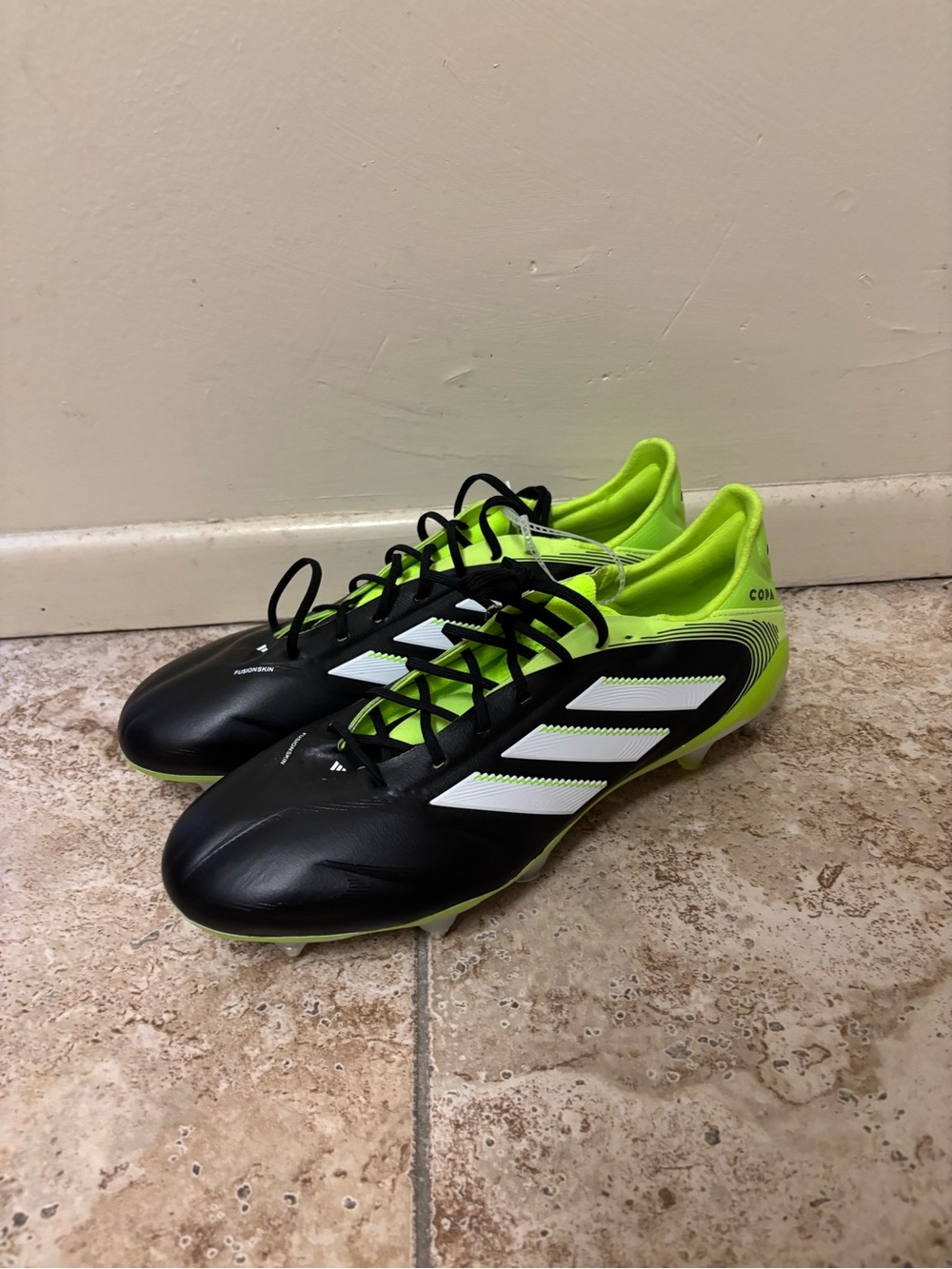 Adidas Copa Pure 3 Elite SG Core Black Lucid Lemon Cleats Men’s Size 10.5 JR2822